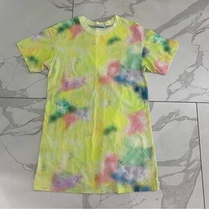 Alice + Olivia Garner Drop Shoulder Boxy T-Shirt Dress Tie-Dye  Size Small ? Be